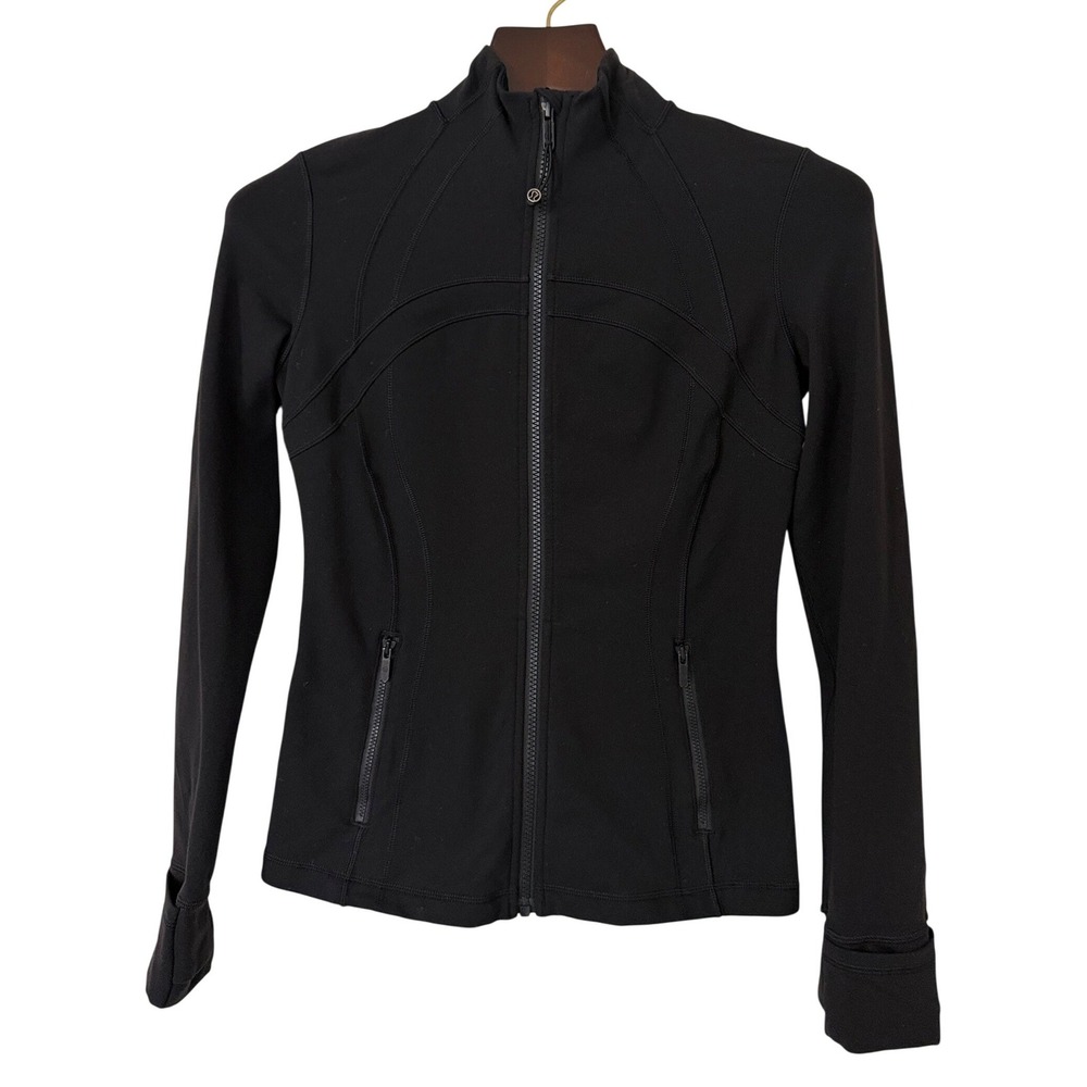 Lululemon Define Jacket Black Luon Full Zip Yoga Workout Size 6 LW3GQ6S